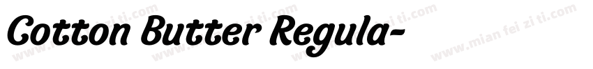 Cotton Butter Regula字体转换